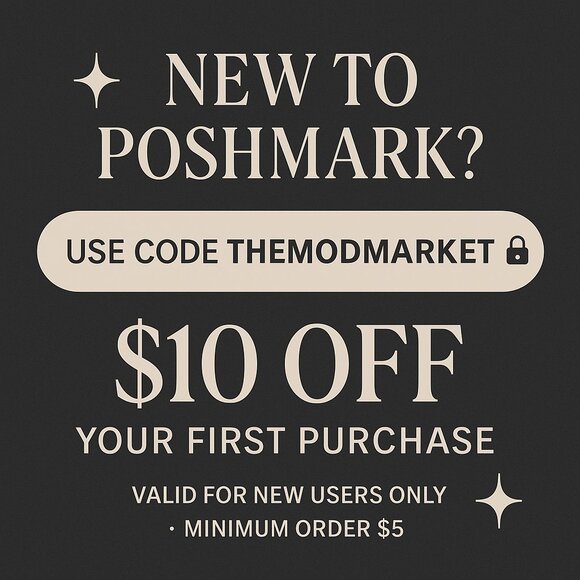 Get $10 Off – Poshmark New User Referral Code THEMODMARKET - Picture 1 of 1